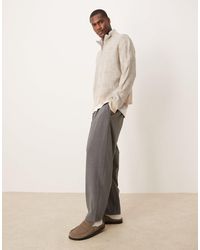 ASOS - Oversized Tapered Smart Trousers With Double Pleat - Lyst