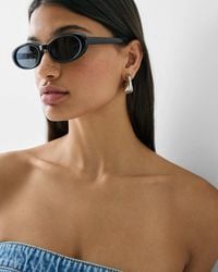 Bershka - – ovale sonnenbrille aus kunstharz - Lyst