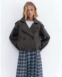 Pull&Bear - Balloon Short Trench Coat - Lyst