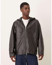 ASOS - – oversize-jacke aus echtleder - Lyst