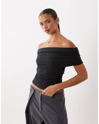 ASOS - Supersoft Bardot Top - Lyst