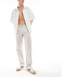 Jack & Jones - Straight Leg Pull On Linen Trouser - Lyst
