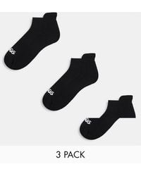 ASOS - 3 Pack Running Sneakers Socks With Elasticated Arch Support And Anti Bacterial Finish - Lyst