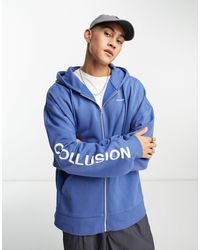 Collusion - Super Oversized Zip Up Hoodie - Lyst