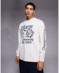 X-Large - Long Sleeve Graphic Logo Pigment Dyed T-shirt - Lyst