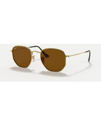 Ray-Ban - Hexagonal Flat Lenses Irregular Polarised Sunglasses With Lens - Lyst