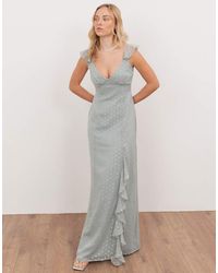 ANAYA - Strappy V Neck Ruffle Maxi Dress - Lyst
