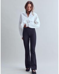 Stradivarius - High Neck Cropped Sweatshirt - Lyst