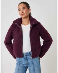 Threadbare - Funnel Neck Borg Bomber Jacket - Lyst