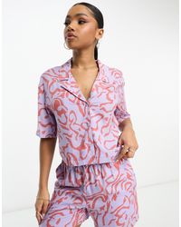 Monki - Co-ord Cropped Boxy Blouse - Lyst