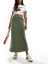 New Look - Textured Drawstring Midi Skirt - Lyst