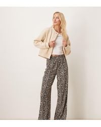 JDY Tall - Textured Wide Leg Trousers - Lyst
