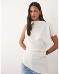 Mango - Asymmetrische Hoogsluitende Blouse - Lyst