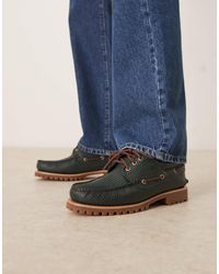 Timberland - Authentic – klassischer bootsschuh aus em leder mit all-over-webung und 3 ösen - Lyst