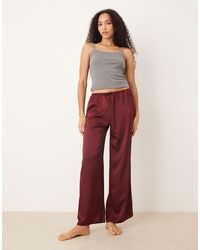 Mango - Satin Drawstring Pyjama Trousers - Lyst