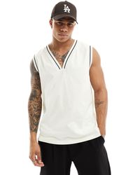ASOS - Relaxed Fit Vest With V-neck - Lyst