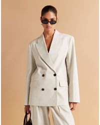 ASOS - – zweireihiger, strukturierter oversize-blazer - Lyst