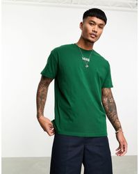 Vans - Camiseta verde extragrande con logo central - Lyst