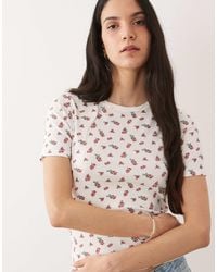 Jdy - – geripptes t-shirt - Lyst