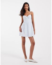 Hollister - Strappy Button Front Mini Dress - Lyst