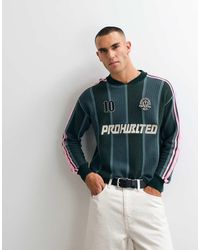 Prohibited - Long Sleeve Knitted Stripe Sports T-shirt - Lyst