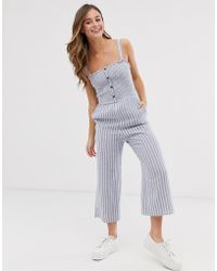 hollister white playsuit