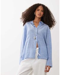 Cotton On - Haven Oversized Dad Shirt Linen Blend - Lyst
