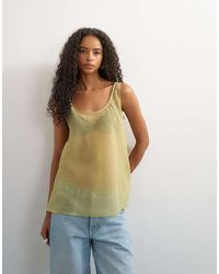 TOPSHOP - Sleeveless Organza Scoop Vest - Lyst