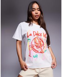 Kaiia - – exclusive – oversize-t-shirt aus baumwolle - Lyst