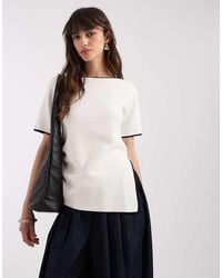 ASOS - Ruched Side Aysmmetric T-shirt - Lyst