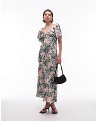 & Other Stories - Puff Sleeve Midaxi Dress With Twist Sweetheart Neckline - Lyst