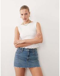 Abercrombie & Fitch - Mini Denim Skort - Lyst