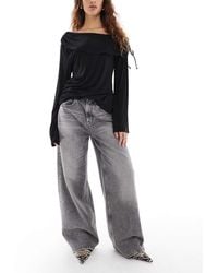 Tommy Hilfiger - Vaqueros Gris Lavado De Pernera Ancha Suelta Y Talle Medio Charlie De -Azul - Lyst