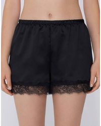 Tezenis - Satin And Lace Shorts - Lyst