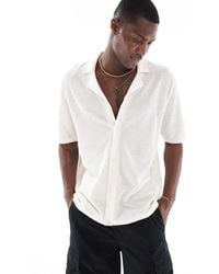 Jack & Jones - Oversized Button Through Knitted Polo - Lyst