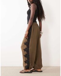 ASOS - Lace Insert Trousers - Lyst