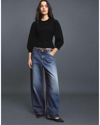 Stradivarius - Double-Breasted Knit Cardigan - Lyst