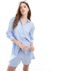Vero Moda - Linen Oversized Shirt Co-ord - Lyst