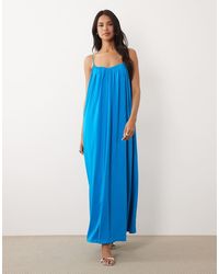 ASOS - Strappy Cami Maxi Trapeze Dress - Lyst