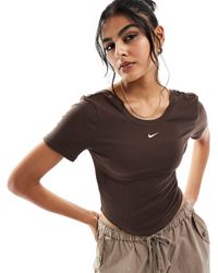 Nike - Mini-ribbed Scoop Back T-shirt - Lyst