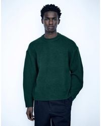 Pull&Bear - Pull col rond basique foncé - Lyst