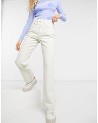 Weekday – Rowe – Gerade geschnittene Jeans aus Bio-Baumwolle - Natur