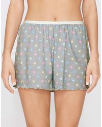 Tezenis - Printed Cotton Shorts With Rolled Hem - Lyst