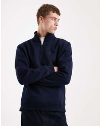 Tommy Hilfiger - Badge 1/4 Zip Fleece Sweatshirt - Lyst