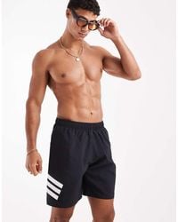 adidas Originals - Adidas Training 8"" 3 Stripe Swim Shorts - Lyst