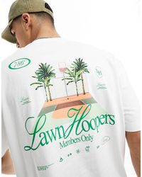 ASOS - T-shirt oversize à imprimé paysage dans le dos - Lyst