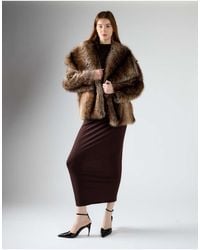 Glamorous - Luxe Faux Fur Shawl Collar Jacket - Lyst