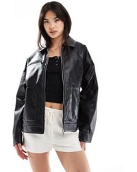 Cotton On - Leo Faux Leather Jacket - Lyst