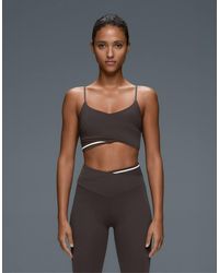 Oysho - Medium Support Comfortlux Crossover Rib Sports Bra - Lyst