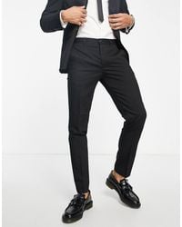 Jack & Jones - Pantalones De Traje Negros De Corte Slim De Premium - Lyst